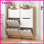 Shoe Cabinet New Ultra-thin 13cm Thick Ultra-narrow Shoe Rack Household Walnut Colour Multifunctiona