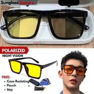 Anti-Glare Day and Night Glasses - Night Glasses - Yellow Night Vision Photochromic Glasses