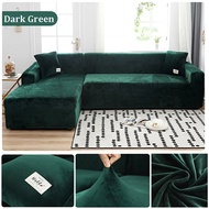 Solid velvet  Fabirc Elastic L shape Sofa Cover velvet Sofa Covers for Living Room Stretch Slipcover