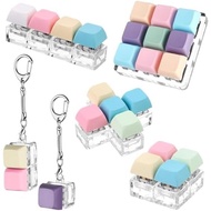 6-Piece Keyboard Decompression Keychain Clicky Creamy Fidget Keyboard Clicky Creamy Fidget Decompres