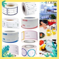 YOHII Food Storage Label Waterproof Food Freezer Refrigerator Date Content Label