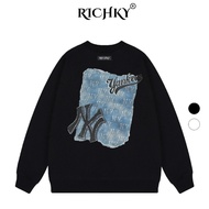 Richky Luxury Premium Sweater Mlb New York Ny Yankees Denim Patch
