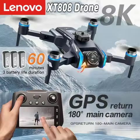 Lenovo XT808 GPS Drone 4K Professional HD Dual Camera Dron Brushless Motor 5G WIFI FPV Foldable RC Q