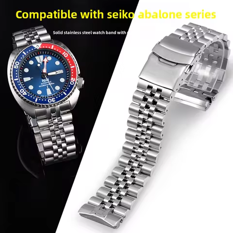 22mm Super Suitable for Seiko Nh35 Skx007 Jubilee Brushed 316L Solid Stainless Steel Curved End Skx 