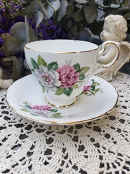 1960's Paragon 英國製復古骨瓷花茶杯