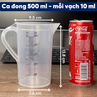 Ca đong ml dung tích ca đong định lượng 50ml - 100ml - 250ml - 500ml nhựa PP trong suốt có chia vạch
