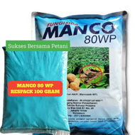 Fungisida  kontak dan Sistemik MANCO 80 WP 100gram Respack  Obat Busuk Buah dan Antraknosa Anti Jamur