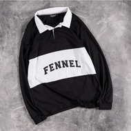 Fennel Pattern Long Sleeve Rugby T-Shirt