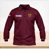 POLO Long Sleeve Shirt with Garuda Indonesia Logo + Hand Flag Polo Shirt