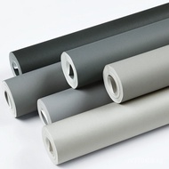 Non-Adhesive Thickened Linen Pure Color Non-Woven Waterproof Wallpaper Cement Gray Nordic Bedroom Li