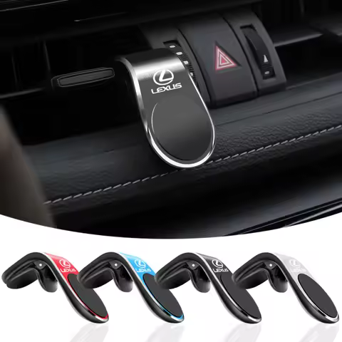 1Pcs Magnetic Car Emblem Phone Holder 360 Rotation Bracket For Lexus F SPORT GX460 Ct200h IS250 ES 2