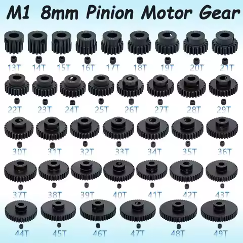 M1 8mm Pinion Motor Gear 13T 14T 15T 16T-20T 20T-25T 26T-30T 31T-49T for 1/5 1/7 ARRMA 4WD Outcast 8