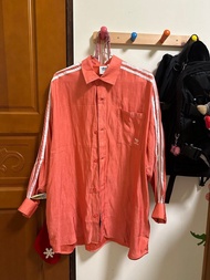 Adidas橘粉襯衫