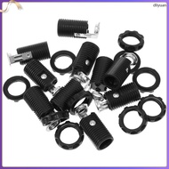 10Pcs E12 Screw Bulb Holder Black Plastic Plug-in Light Socket for Pendant Lamp dliyuan