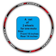 Motorcycle Rim Wheel Hub Stickers Reflective For HONDA FORZA 125 250 300 350 NSS350