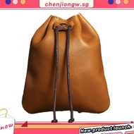 Leather Drawstring Pouch Coin Pouch for Men Coin Holder for Purse Women Genuine Leather Drawstring C