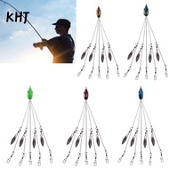 KHJ 5PCS Umbrella Fishing Rig, 4 Blades 5 Arms Alabama Umbrella Rig, Durable 20.5cm with Snap Swivel