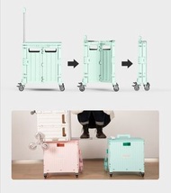 4輪萬方輪 輕巧接叠手拉車|Foldable shopping cart, trolley, supermarket cart, 4 wheels all round [購物袋, 買餸車, 購物車, 