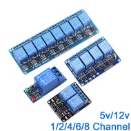 5V 12V 1 / 2 / 4 / 6 / 8 Channel Relay Module With Optocoupler Relay Output 1 2 4 6 8 Way Relay Module For Arduino