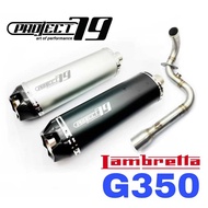 Project79 Exhaust LAMBRETTA G350 Ekzos Full System PROJECT79 Muffler Stainless Steel 350G G 350 SCOO