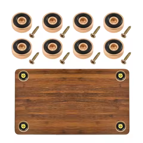 8 Pcs Cutting Board Feet with Non Slip Pads Aluminum Alloy Feet Legs with Rubber Feet and Screws Kit