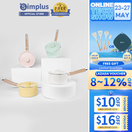 【New Launch】Simplus Macarone Milk Pot 16CM Baby Supplementary Food Pot Non stick Pot Instant Noodle Pot