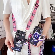 Huawei Y5 2018 Y5 Prime Y5P Y6P Y6 2018 Y6 2018 Y5 Lite 2018 Prime 2018 Y6 2019 Y6 Pro 2019 Y6S Cute Cartoon Kulomi Phone Case with Doll and Long Lanyard