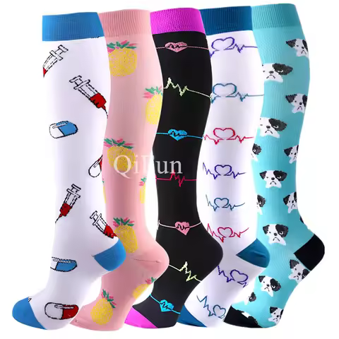 New Compression Socks Men Best Graduated Athletic 20-30 Mmhg Nursing Socks Fit For Running Flight Tr
