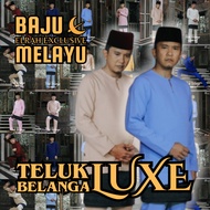 Baju Melayu Teluk Belanga LUXE Elrah Exclusive BAJU RAYA Maroon Burgundy Dusty Pink Paste Navy Baby 