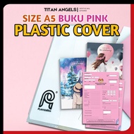 Pembalut Buku Pink Mengandung Plastic Cover Pregnant & Buku Latihan Sekolah A5 serbaguna