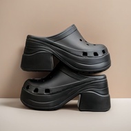 8cm block heel pump slip on shoe kasut perempuan