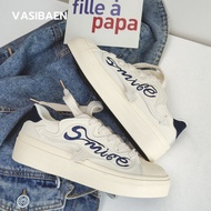 VASIBAEN【Official】หัวเปลือกหอยขนาดเล็กรองเท้าสีขาวของผู้หญิงรองเท้าผ้าใบใหม่เก๋กีฬาสันทนาการรองเท้าน