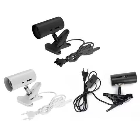 E27 Pet Light Holder UVA+UVB Turtle Tank Heating Lamp Set Rotary Clip-on Bulb 1-2PCS