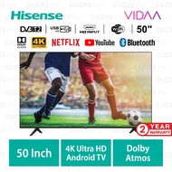 Hisense 50 Inch (50") 4K UHD Android Smart TV 50A6100G