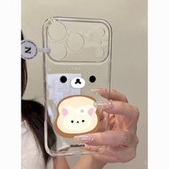 Phone case Applicable iPhone Suitable for Toast Rilakkuma iPhone17 16promax Precision Hole Soft Case