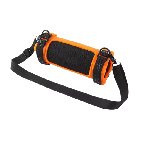 Silicone case for JBL Flip7 speakers Drop protection Simple solid color with shoulder strap