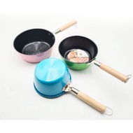 20cm marble induction milk pot NON-STICK Wooden Handle black dot milk pot/ wooden handle 18cm 20cm N