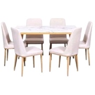 Minimalist 6-seat Marble Dining table/dinning table set
