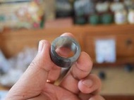 實價新疆和闐玉籽料滿墨墨玉青花寬版戒圈戒指扳指10246