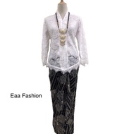 NEW ARRIVAL Kebaya Lace with Pario | White Eaa Fashion