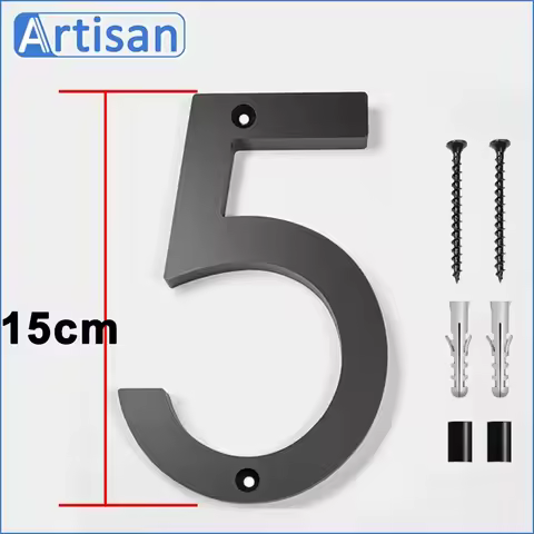 5-6 Inches House Number Outdoor Home Outdoor Hotel Numbers 26 Letter Address Plate Number Signs Acry