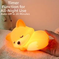 MXBEAUTY Silicone Night Light, 3 Level Brightness 20min Timer Little Cartoon Night Light, Touch Cont