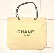 Chanel 米白色 帆布袋 tote bag 包 cream white  Paris 帆布 手提袋
