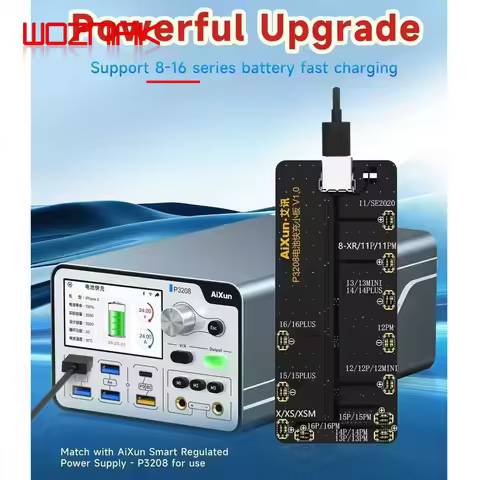 AiXun P3208 32V/8A Smart Regulated Power Supply For iPhone 6-16ProMax One-button Power-on test Mothe