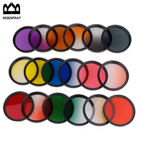 NEW 49 52 55 58 62 67 72 77 mm DSLR Camera Lens Red Orange Yellow Green Blue Purple Grey Pink Brown 