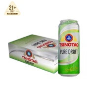 Tsingtao Beer Pure Draft 青岛啤酒纯生 500ml x 24 Cans (Expiry within 1 month)