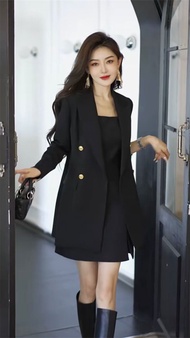 คุณภาพสูง ทันสมัย พรางหุ่น ชุด Midi สีบริสุทธิ์ เดรส 2023 ฤดูใบไม้ร่วง ชุด Co-ord มาใหม่พร้อม เสื้อเ