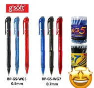 50pcs GSOFT WG5 / GSOFT WG7 Writemate Retractable Semi Gel Ball Pen (0.5mm / 0.7mm) @Cassandra8526😘😘