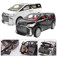 [COD] Toyota Alphard Model Sound and Light Car Diecast Toys Collection Can Open The Door Mainan Kere