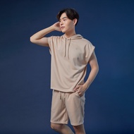 Billings by Khaki Bros. - เสื้อ Hoodie แขนกุด และ กางเกงขาสั้น